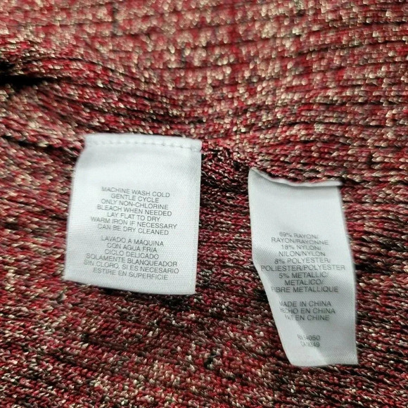 Jones New York Collection Woman 2 Ton Red Cardigan Sweater Longsleeve Size 2X - Picture 9 of 9